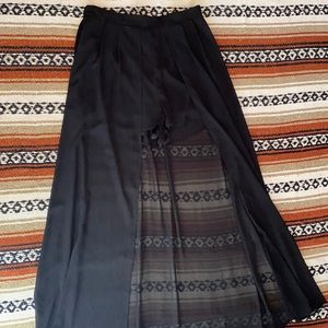 Black dressy shorts with slip over